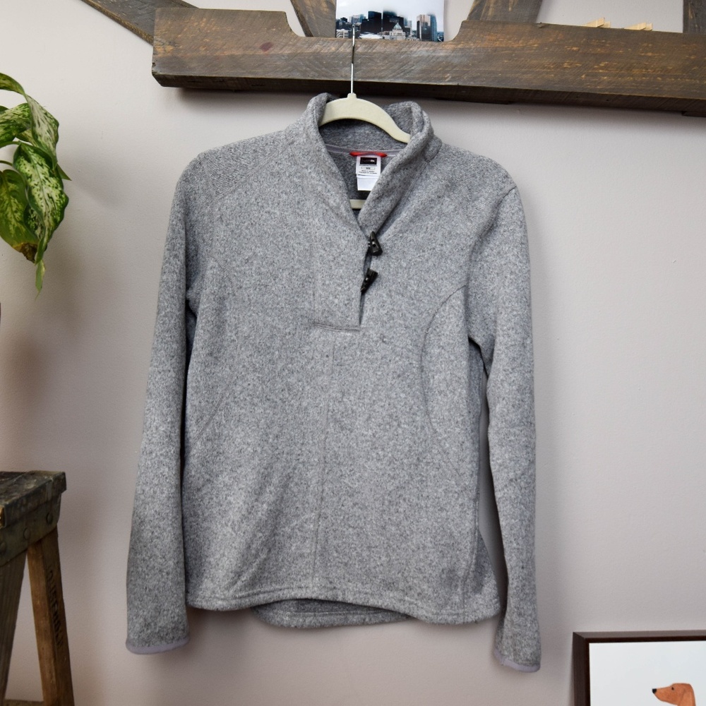 Gray Women's Fleece Pullover Sweater
